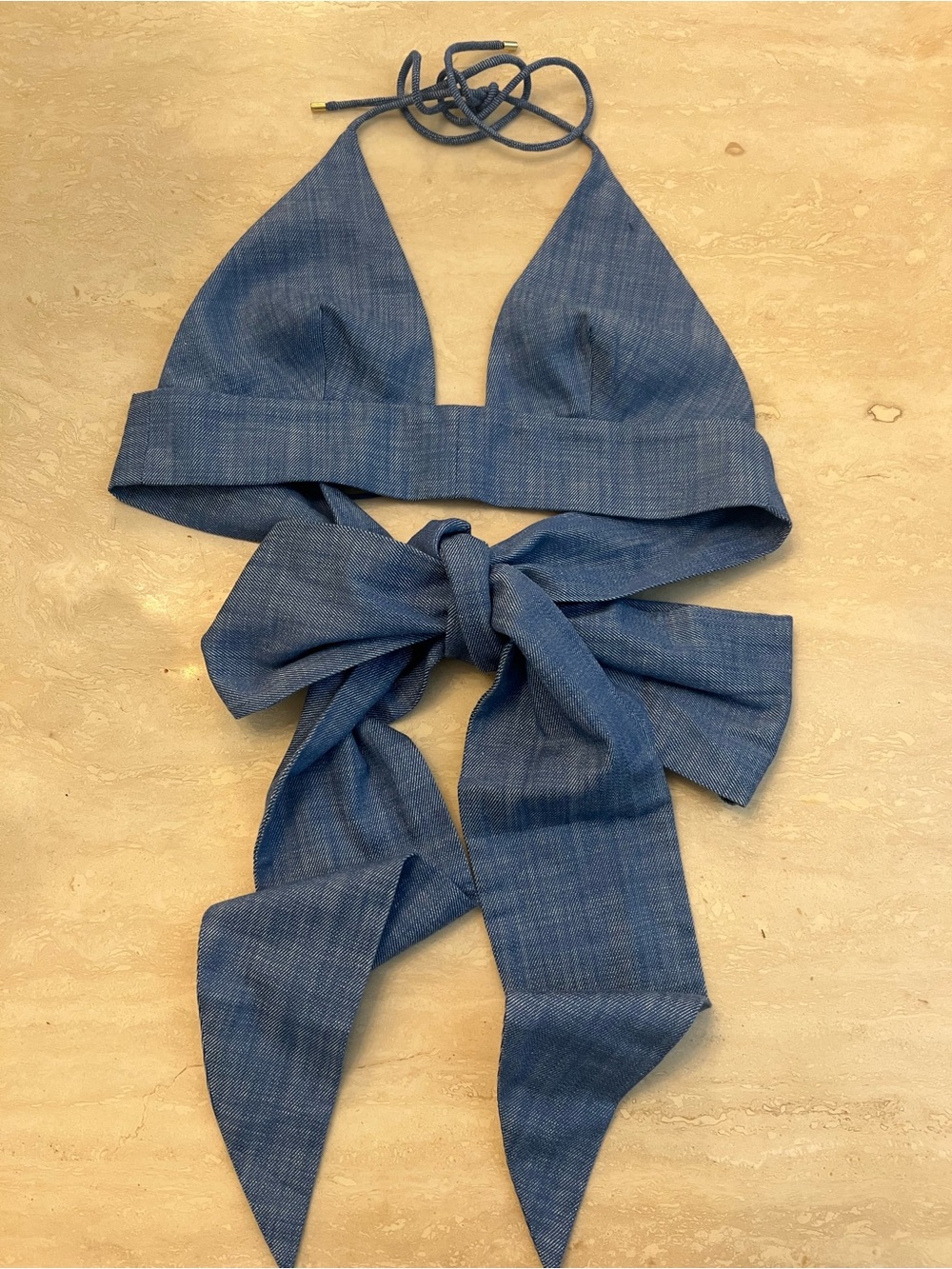 Alexis Riza Chambray Halter Top